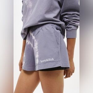 Sporty & Rich Tie Dye Cotton Logo Shorts , size M